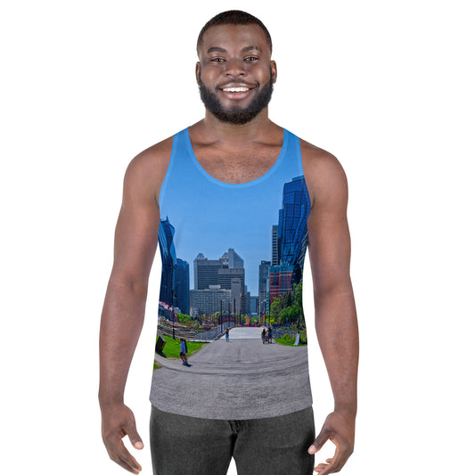 Men's All-Over Tank Top - Downtown Calgary Prince's Island Park HDR