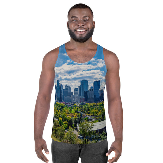Men's All-Over Tank Top - Downtown Calgary McHugh Bluff Fall