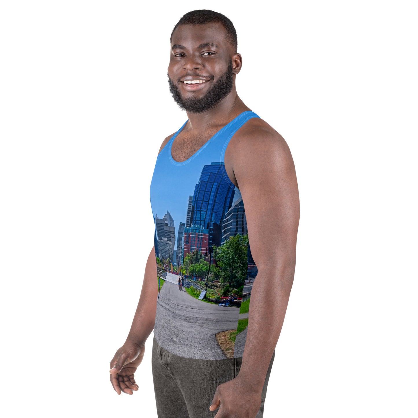 Men's All-Over Tank Top - Downtown Calgary Prince's Island Park HDR