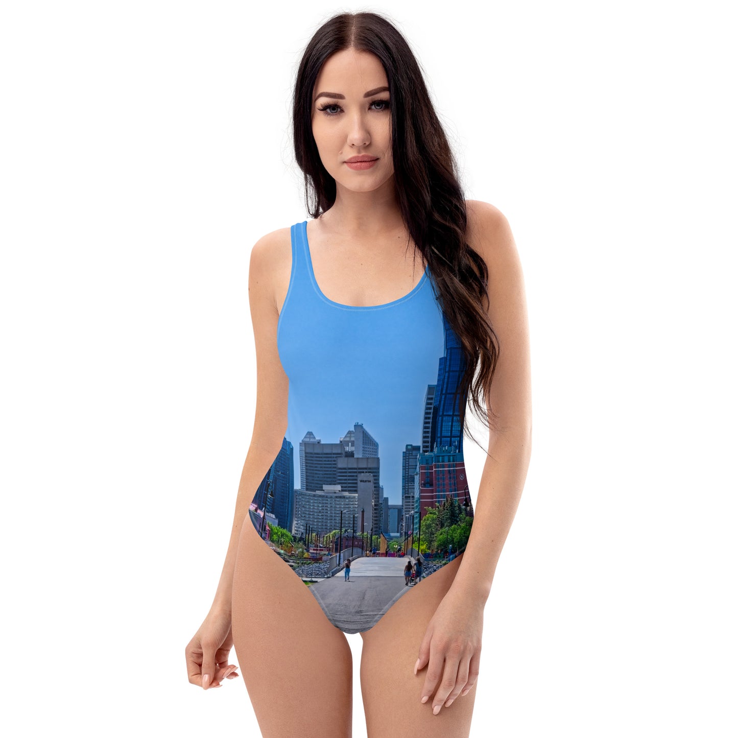 One-Piece Swimsuit - Downtown Calgary Prince's Island Park HDR