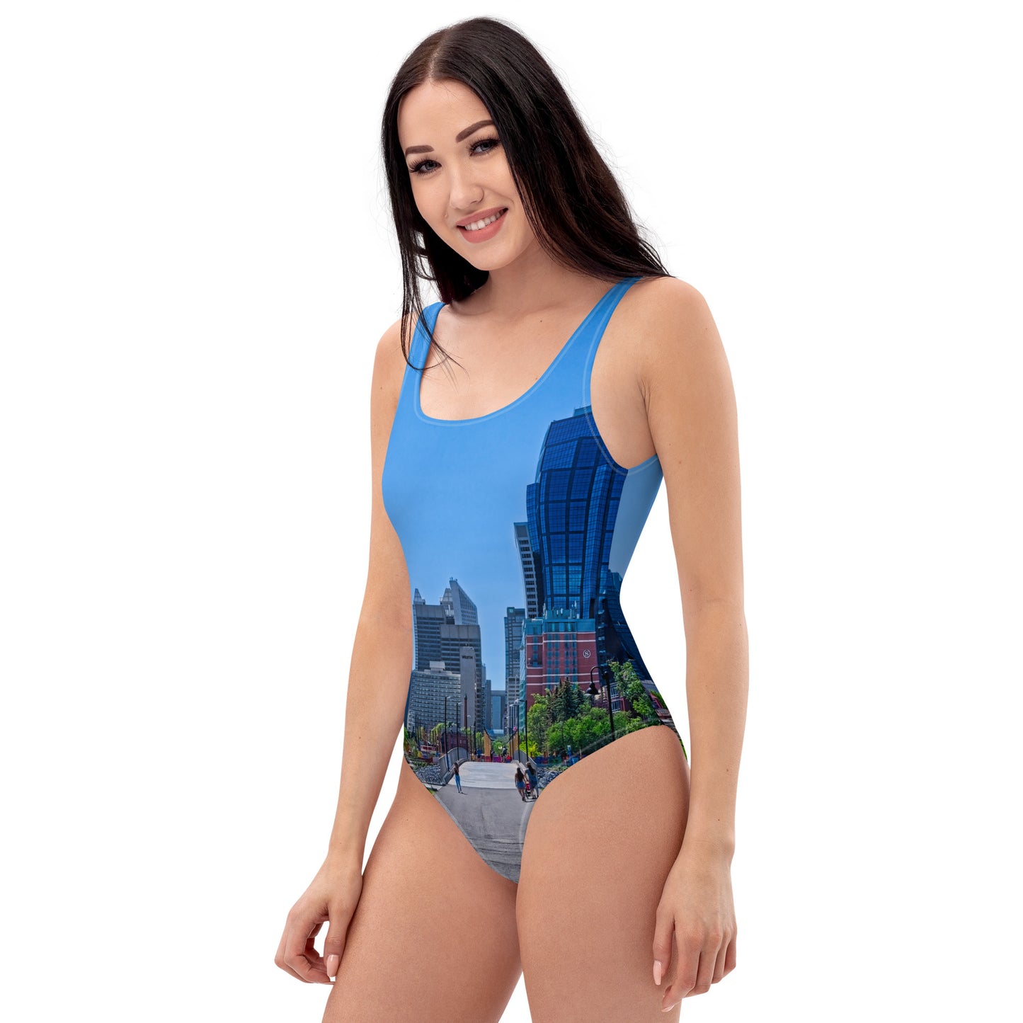 One-Piece Swimsuit - Downtown Calgary Prince's Island Park HDR