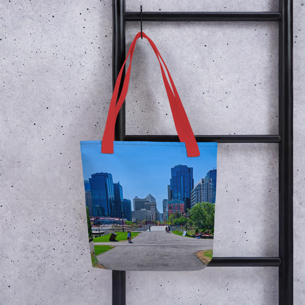 All-Over Print Tote Bag - Downtown Calgary Prince's Island Park HDR