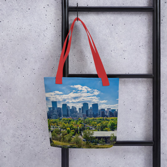 All-Over Print Tote Bag - Downtown Calgary McHugh Bluff Fall