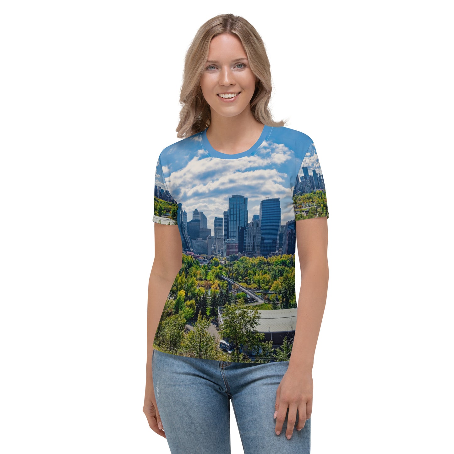 Women's All-Over T-Shirt - Downtown Calgary McHugh Bluff Fall