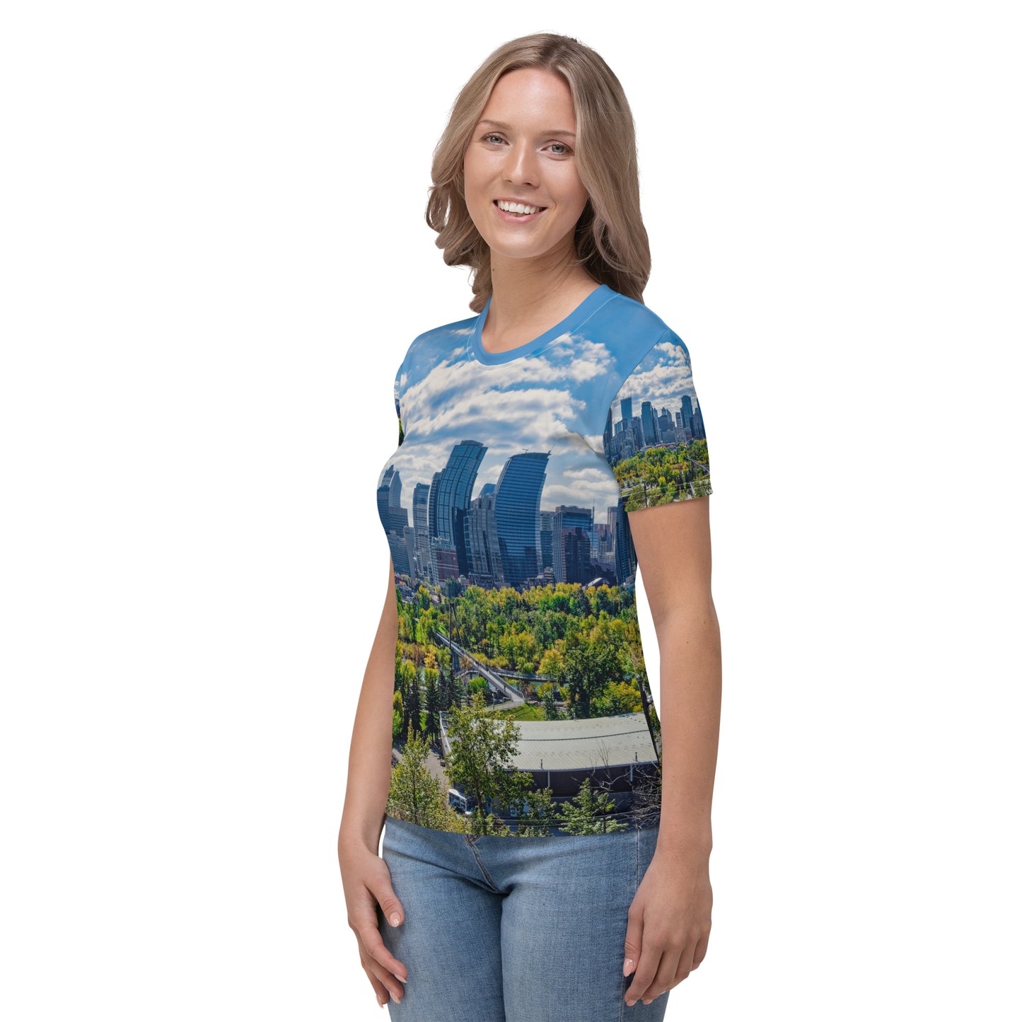 Women's All-Over T-Shirt - Downtown Calgary McHugh Bluff Fall