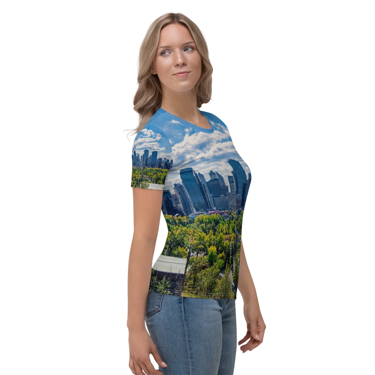 Women's All-Over T-Shirt - Downtown Calgary McHugh Bluff Fall