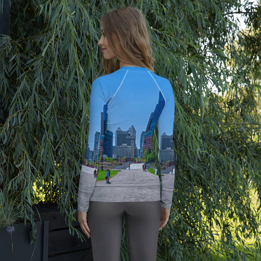 Women's Rash Guard - Downtown Calgary Prince's Island Park HDR