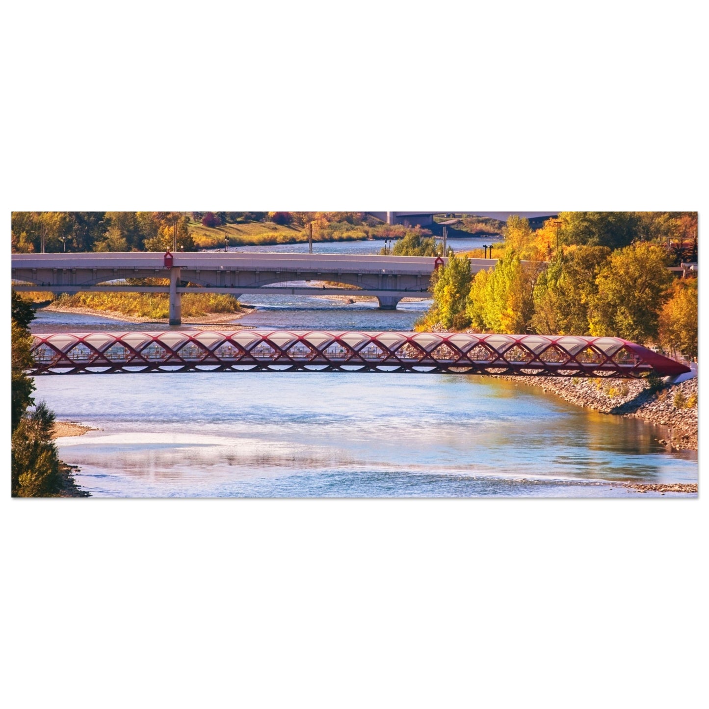 Premium Semi-Glossy Poster Print - Peace Bridge McHugh Bluff