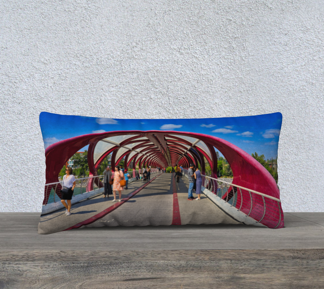 24x12 Pillow Case - Calgary Peace Bridge