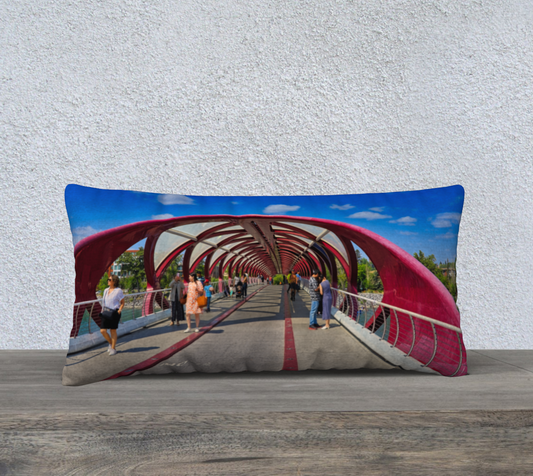 24x12 Pillow Case - Calgary Peace Bridge