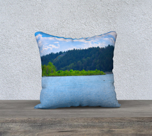 18x18 Pillow Case - Edworthy Park Bow River