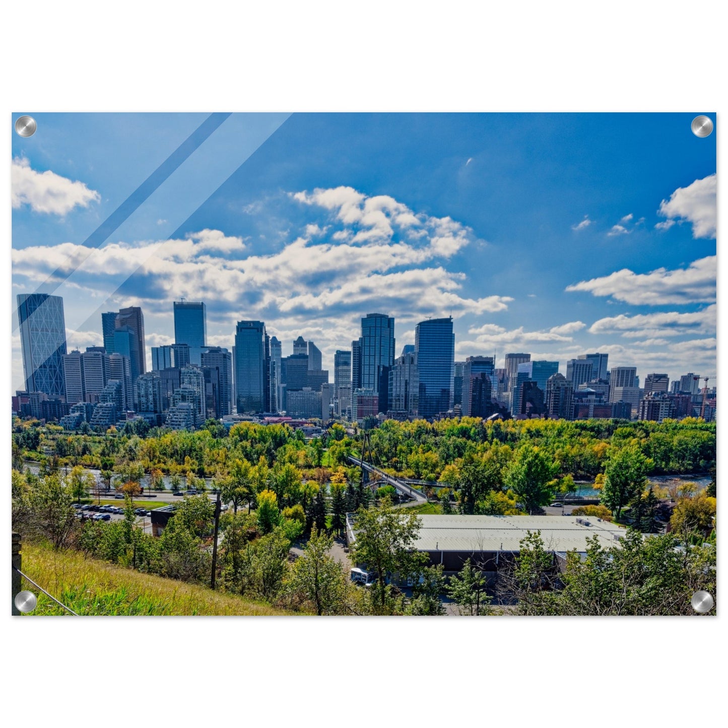 Acrylic Print - Downtown Calgary McHugh Bluff Fall