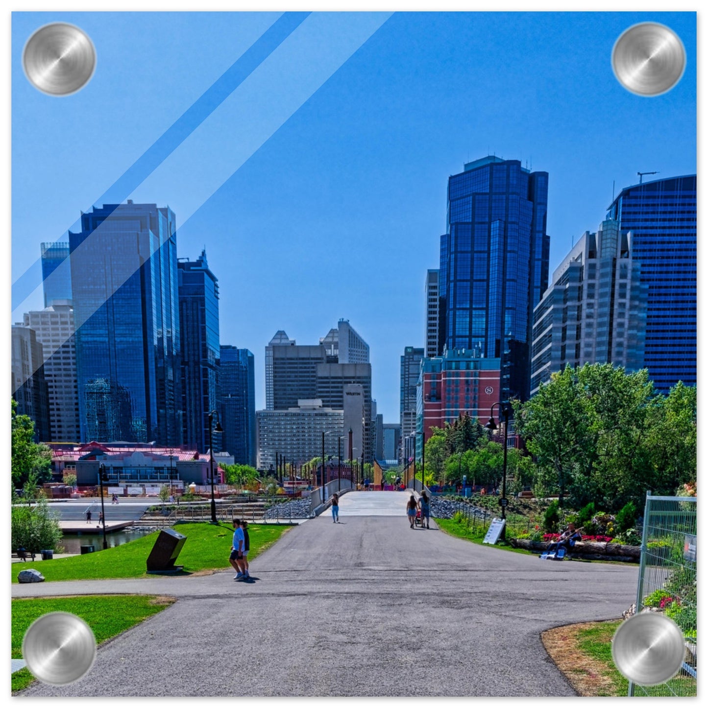 Acrylic Print - Downtown Calgary Prince's Island Park HDR