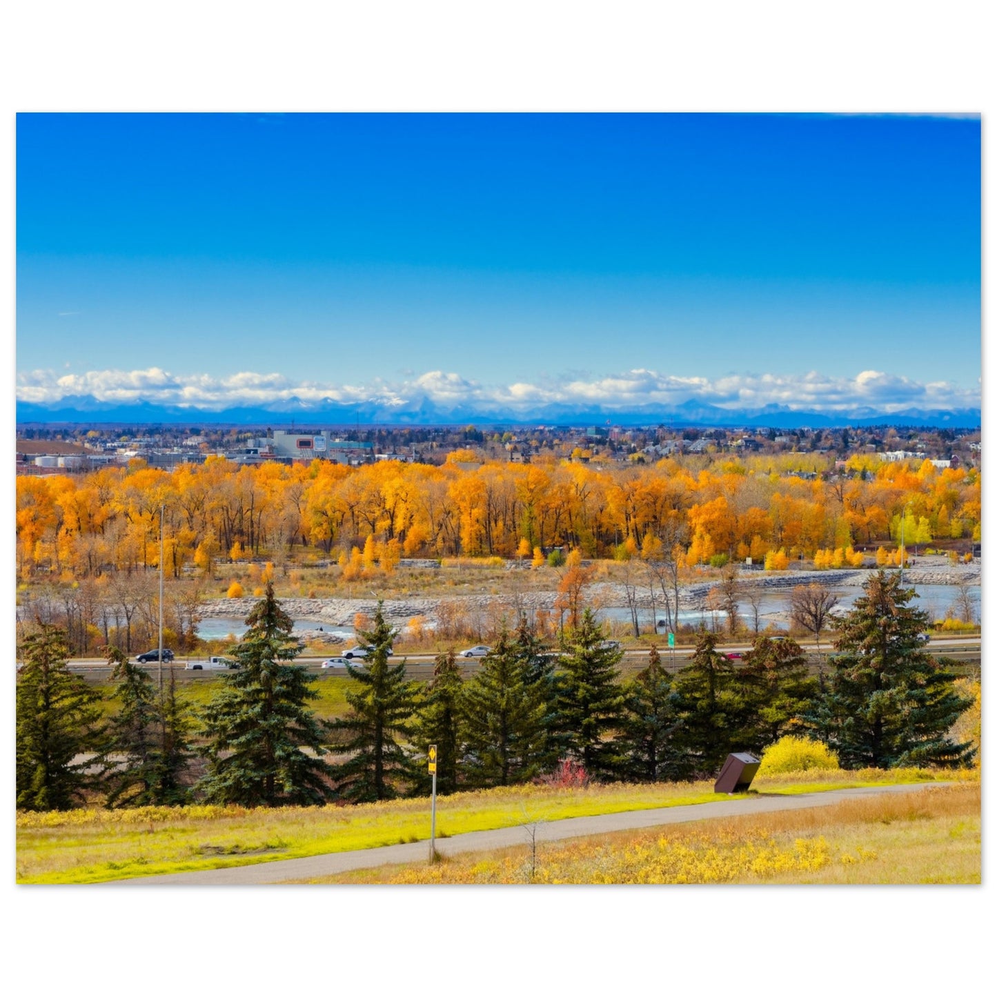 Premium Semi-Glossy Poster Print - Fall Colours Max Bell Centre