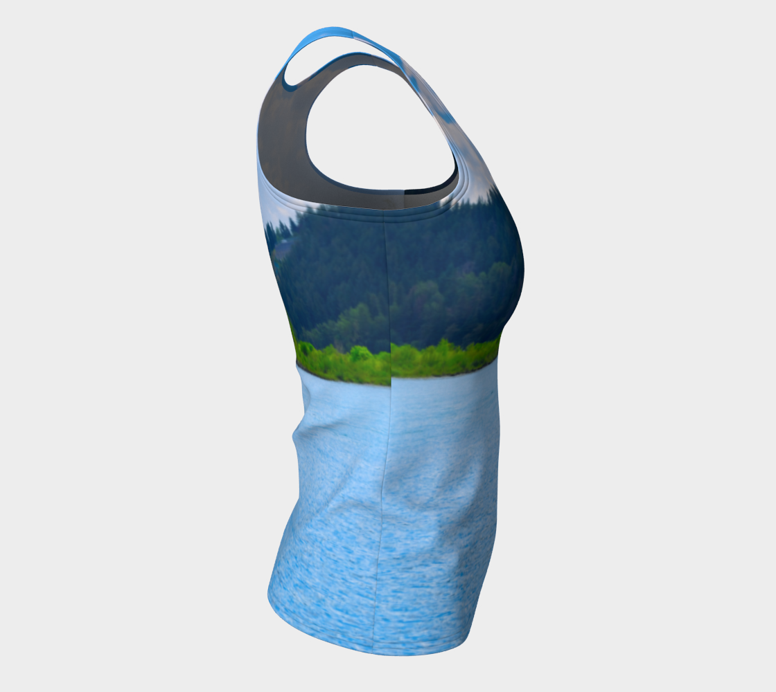 Women's All-Over Fitted Long Tank Top - Edworthy Park Bow River