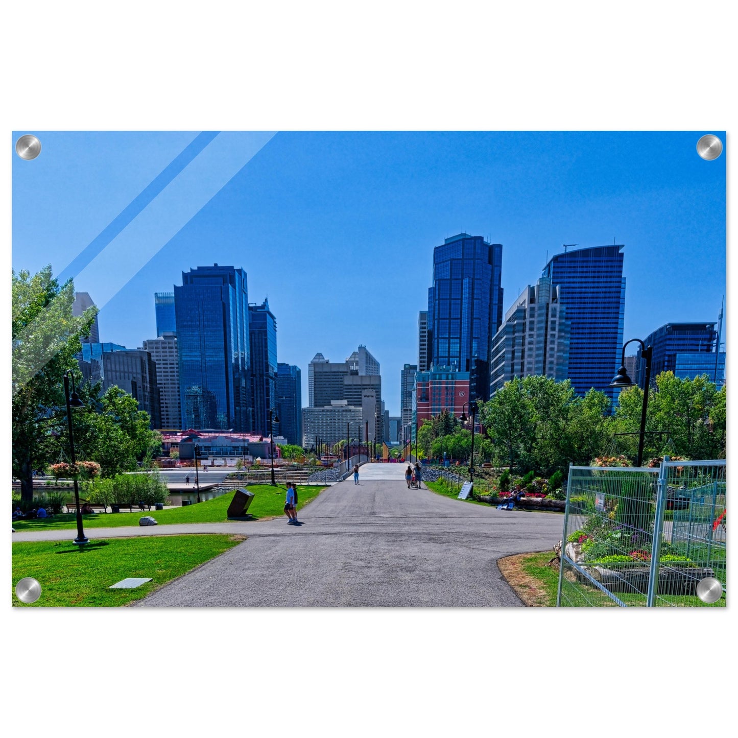 Acrylic Print - Downtown Calgary Prince's Island Park HDR