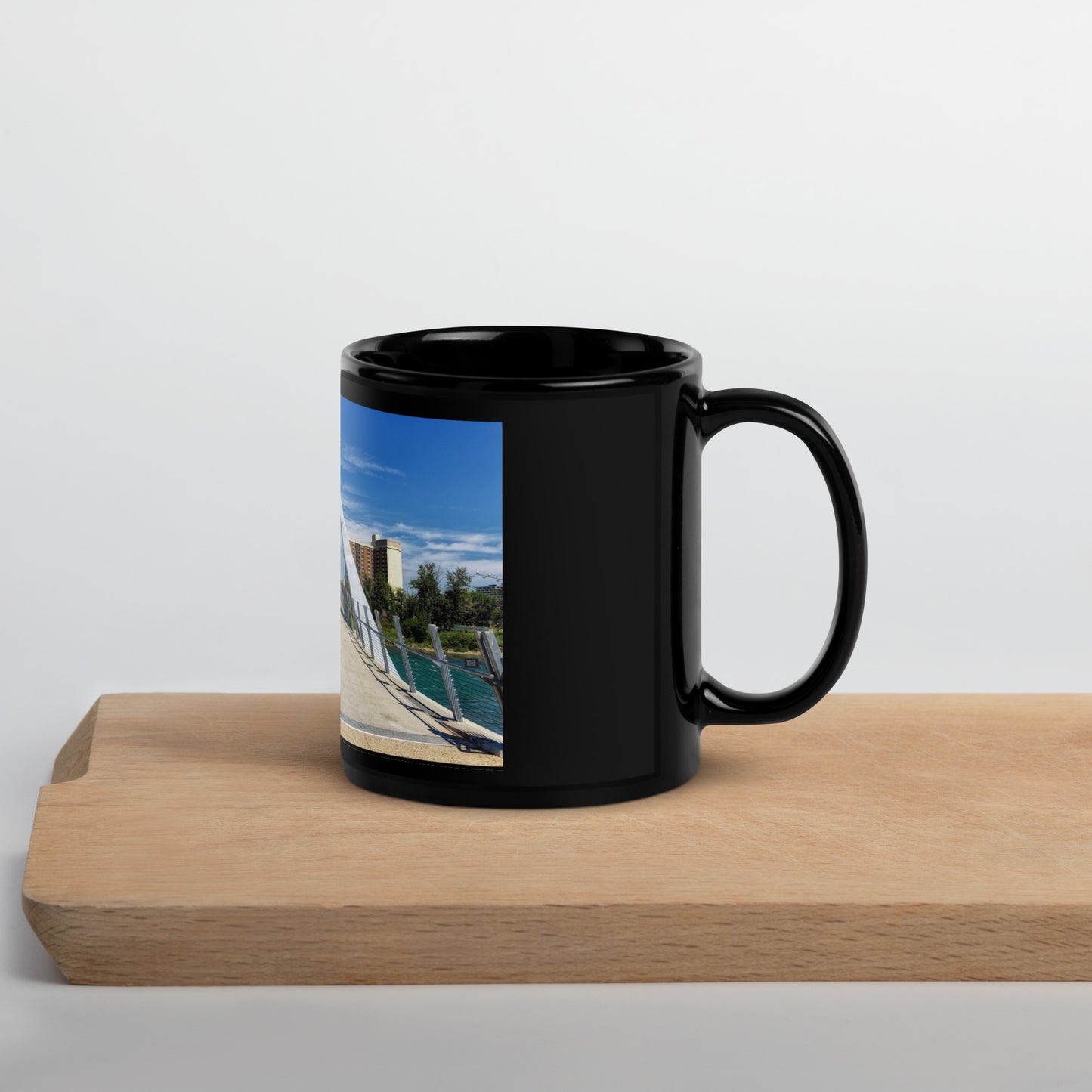 Black Glossy Mug - George C. King Bridge