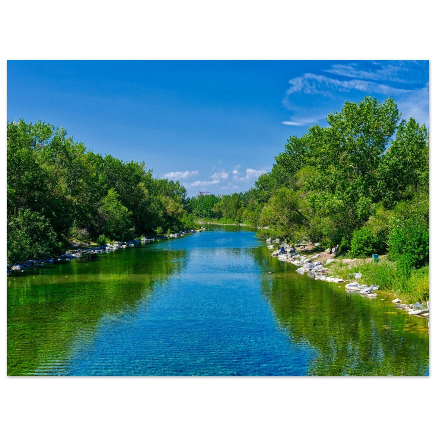 Premium Semi-Glossy Poster Print - Bow River South Prince's Island Park HDR
