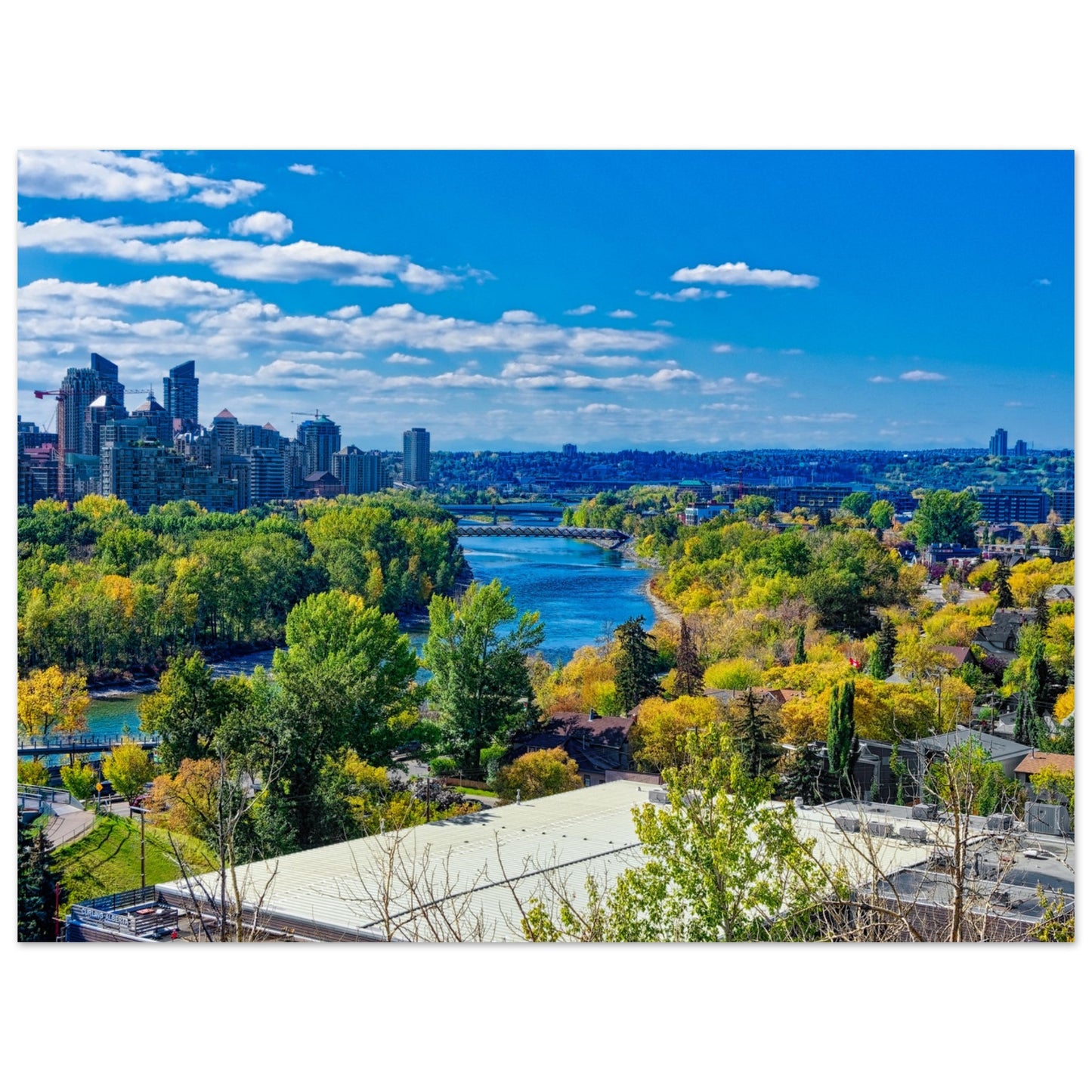 Foam Print - Bow River Peace Bridge McHugh Bluff Falll HDR