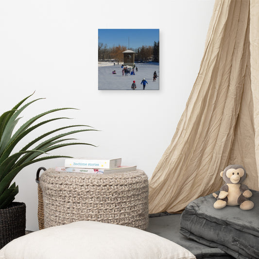 Canvas Print - Bowness Park Lagoon Winter