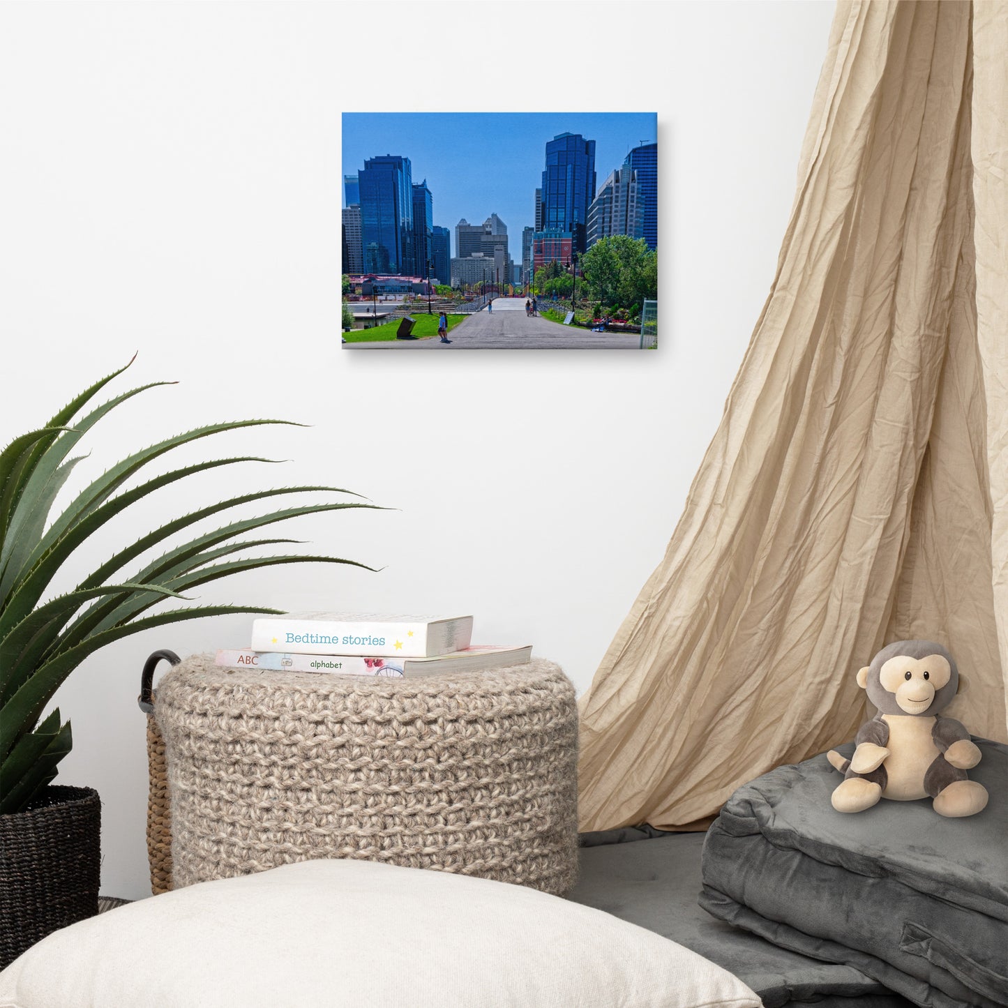 Canvas Print - Downtown Calgary Prince's Island Park HDR