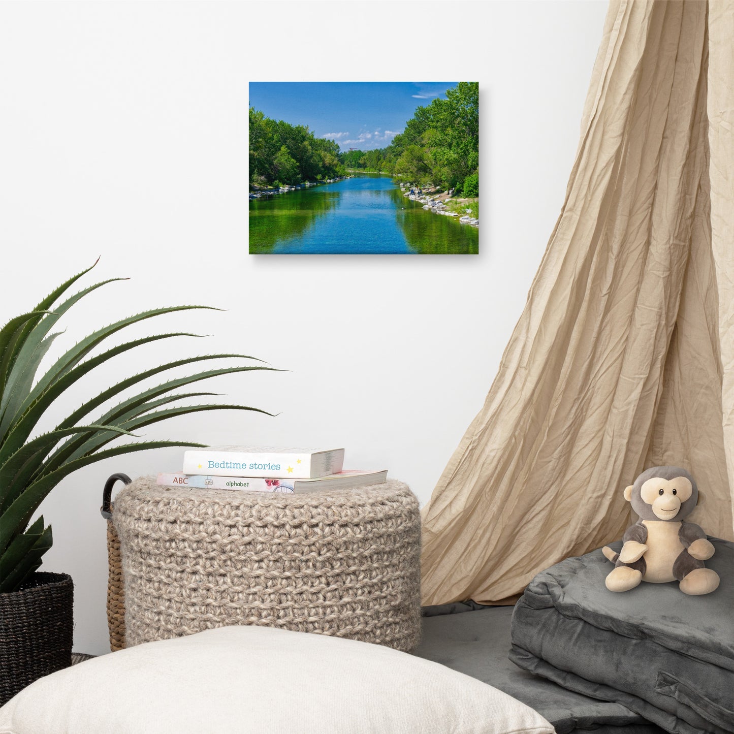 Canvas Print - Bow River South Prince's Island Park HDR