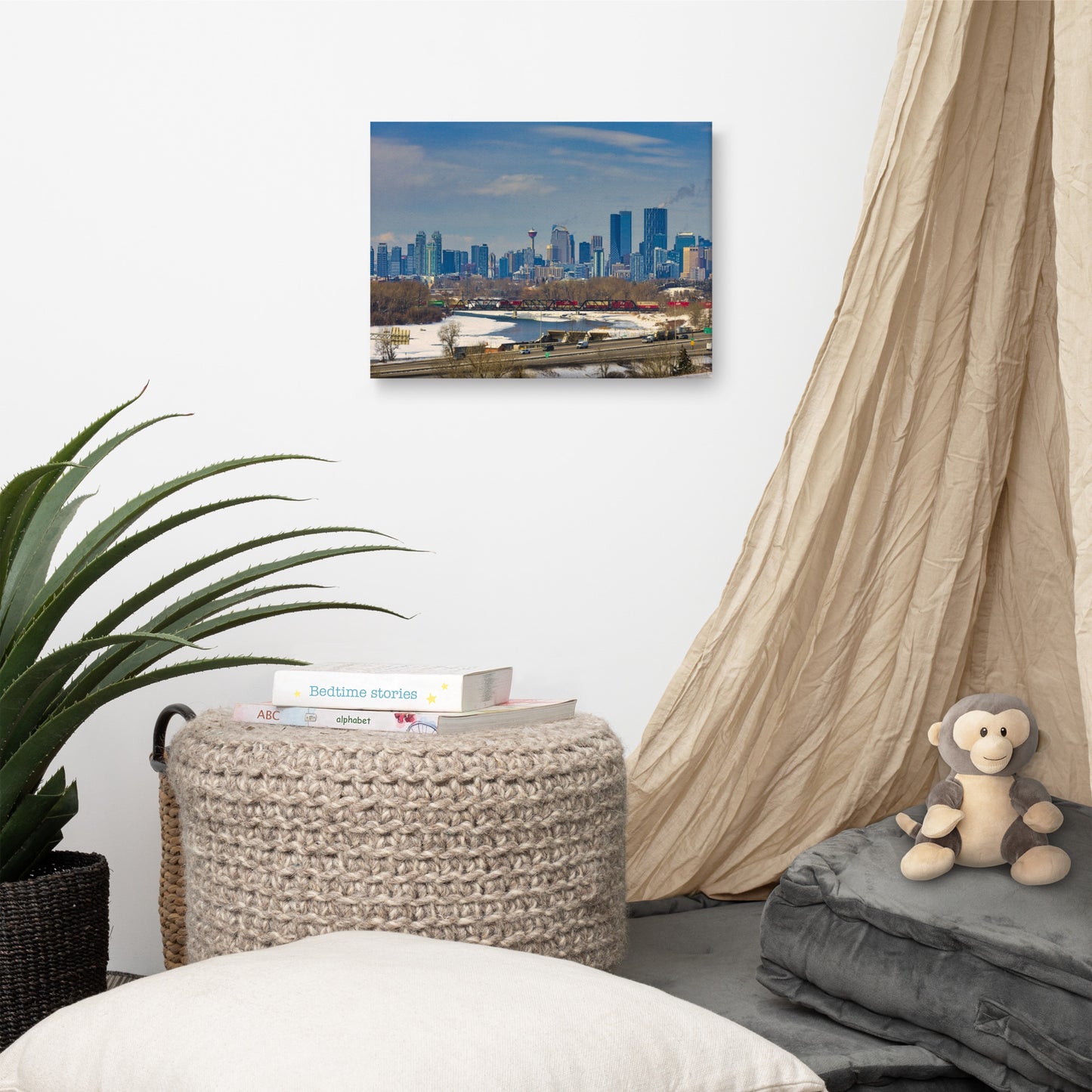 Canvas Print - Downtown Calgary Max Bell Centre Winter