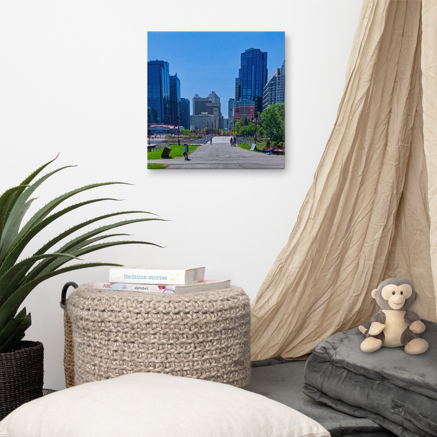 Canvas Print - Downtown Calgary Prince's Island Park HDR