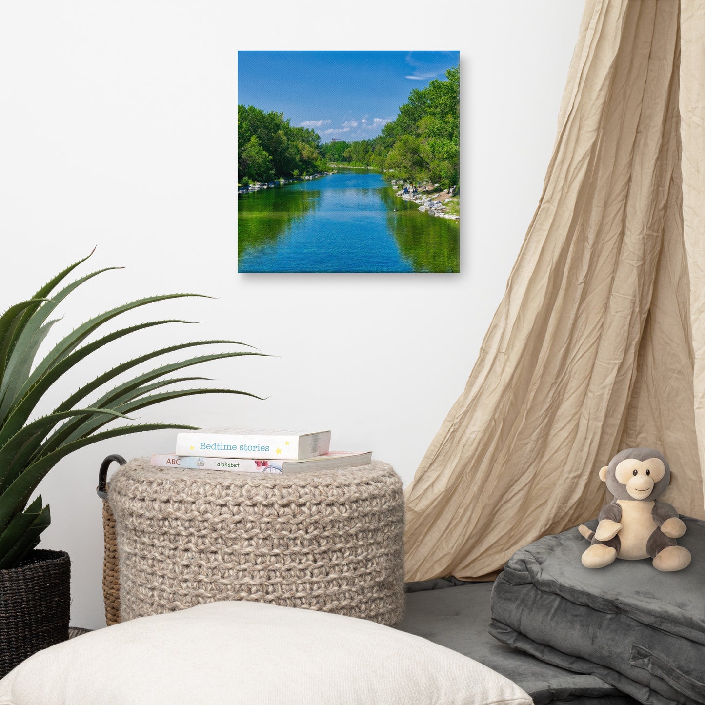 Canvas Print - Bow River South Prince's Island Park HDR