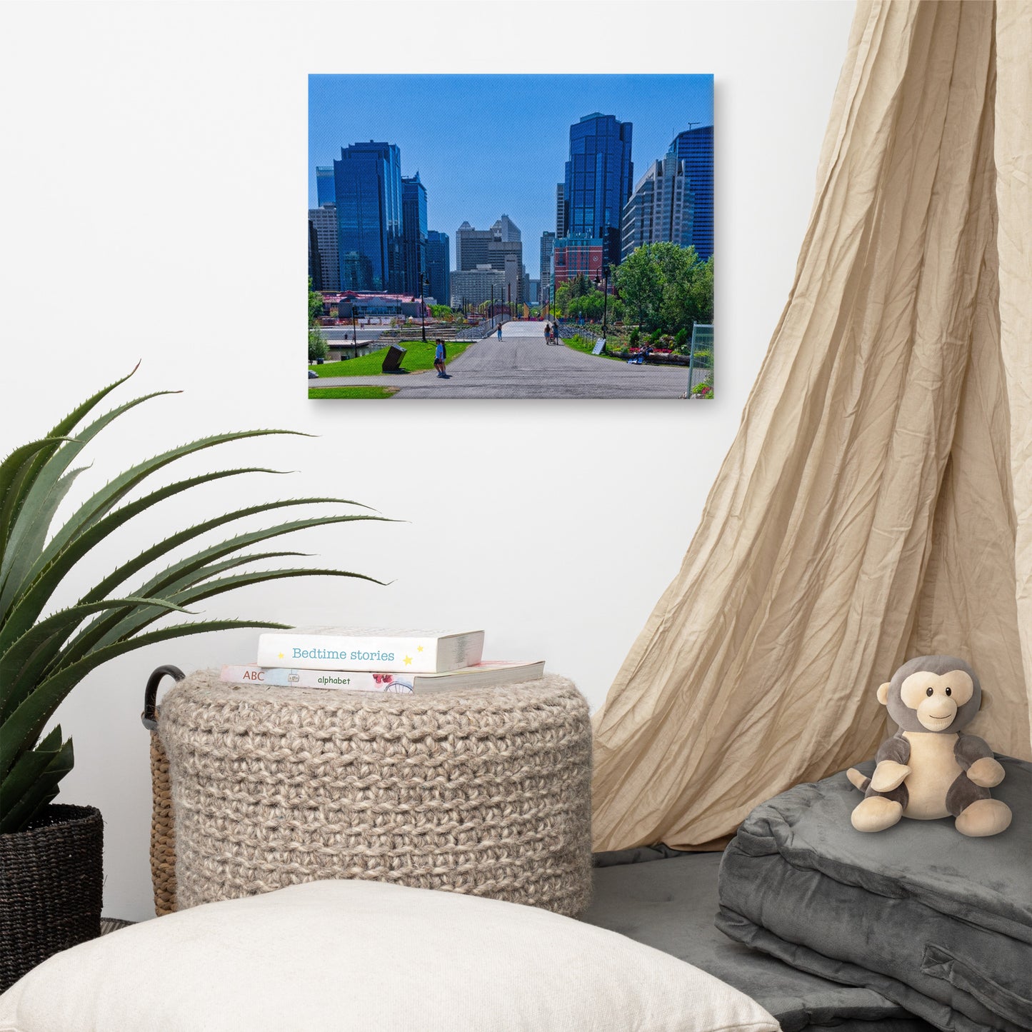 Canvas Print - Downtown Calgary Prince's Island Park HDR
