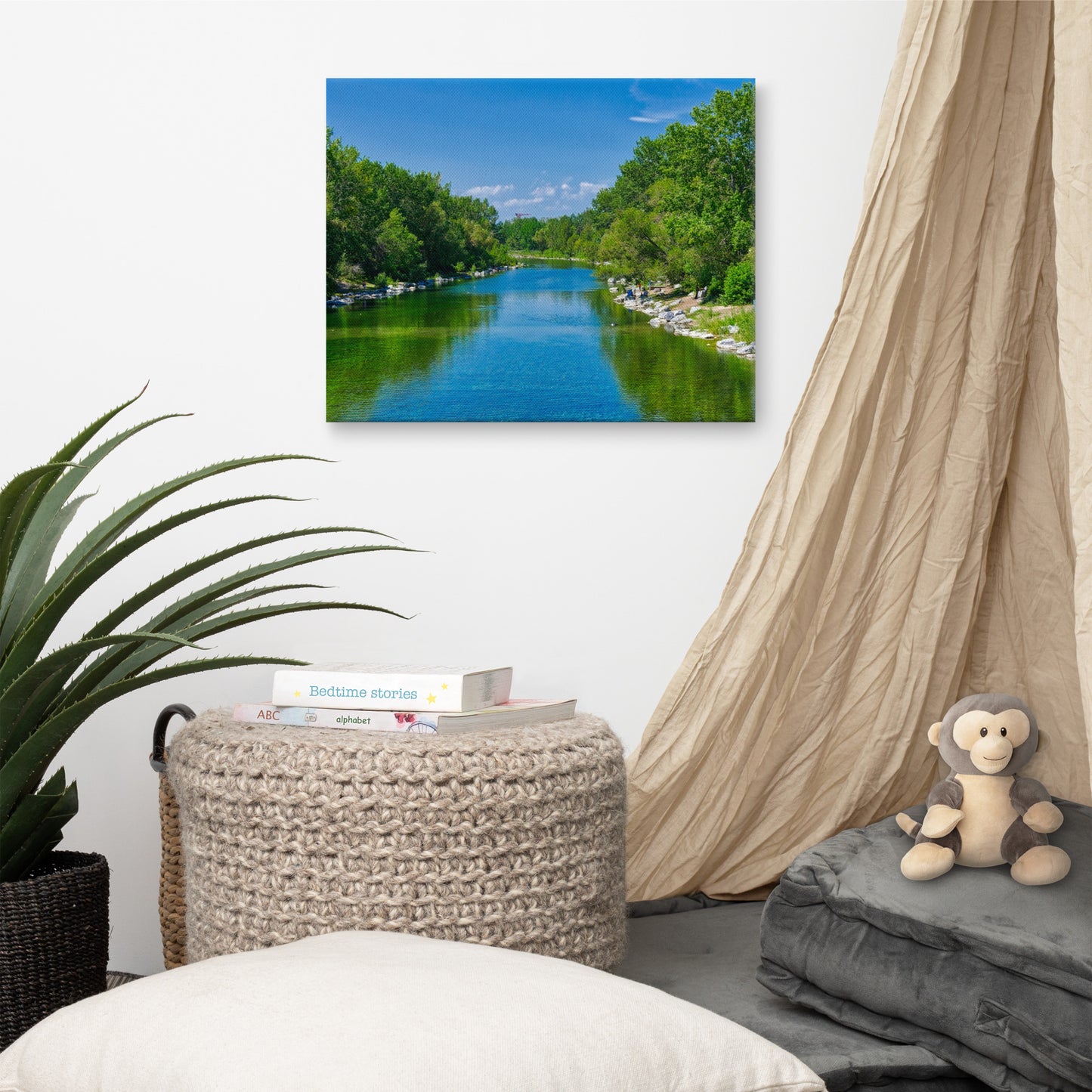 Canvas Print - Bow River South Prince's Island Park HDR