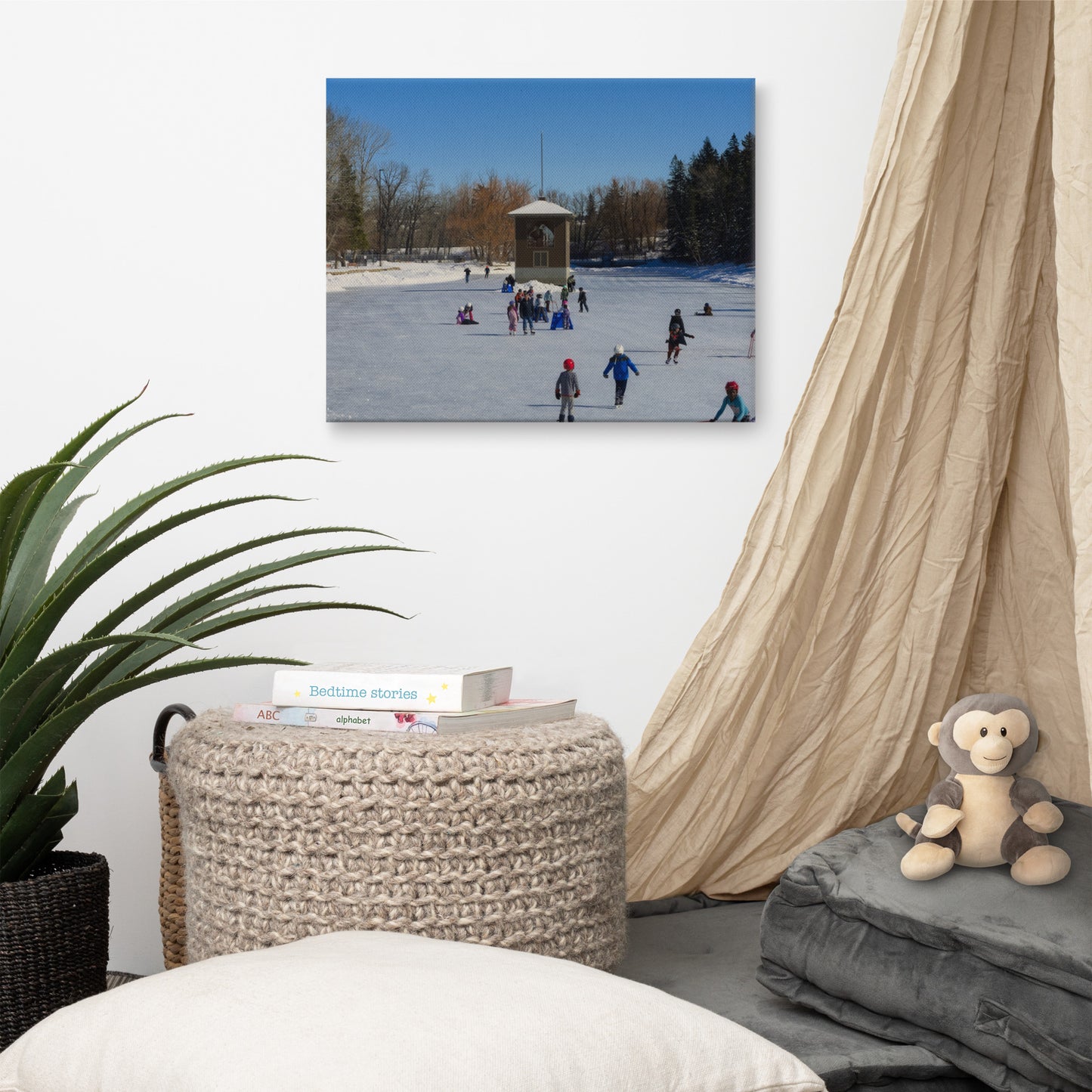 Canvas Print - Bowness Park Lagoon Winter
