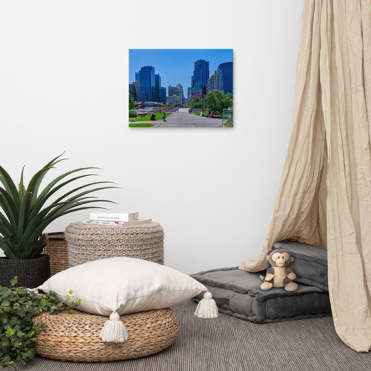 Canvas Print - Downtown Calgary Prince's Island Park HDR
