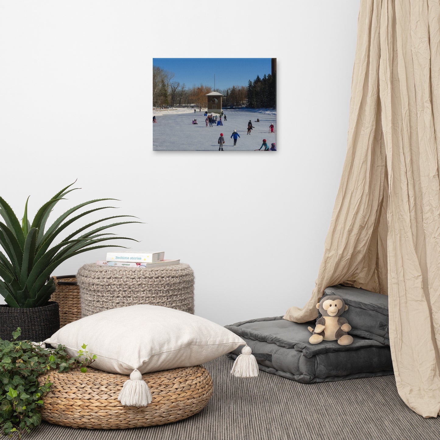 Canvas Print - Bowness Park Lagoon Winter