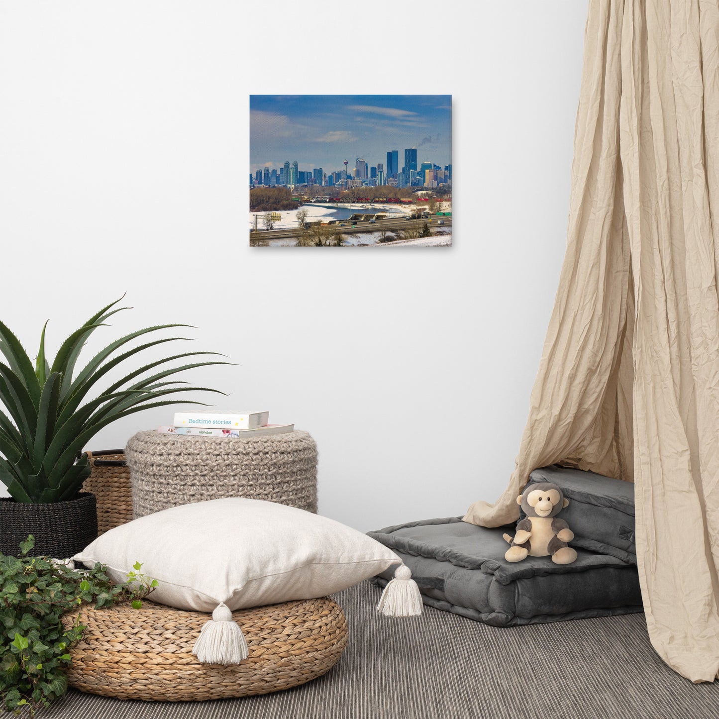 Canvas Print - Downtown Calgary Max Bell Centre Winter