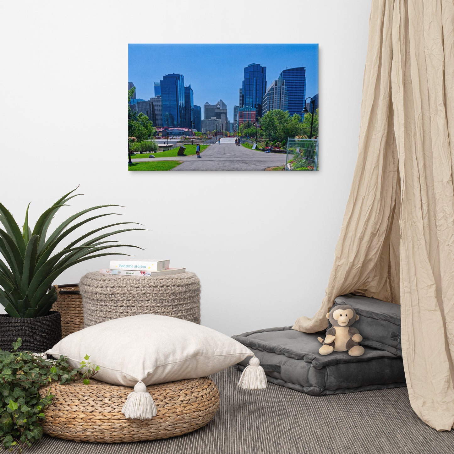 Canvas Print - Downtown Calgary Prince's Island Park HDR