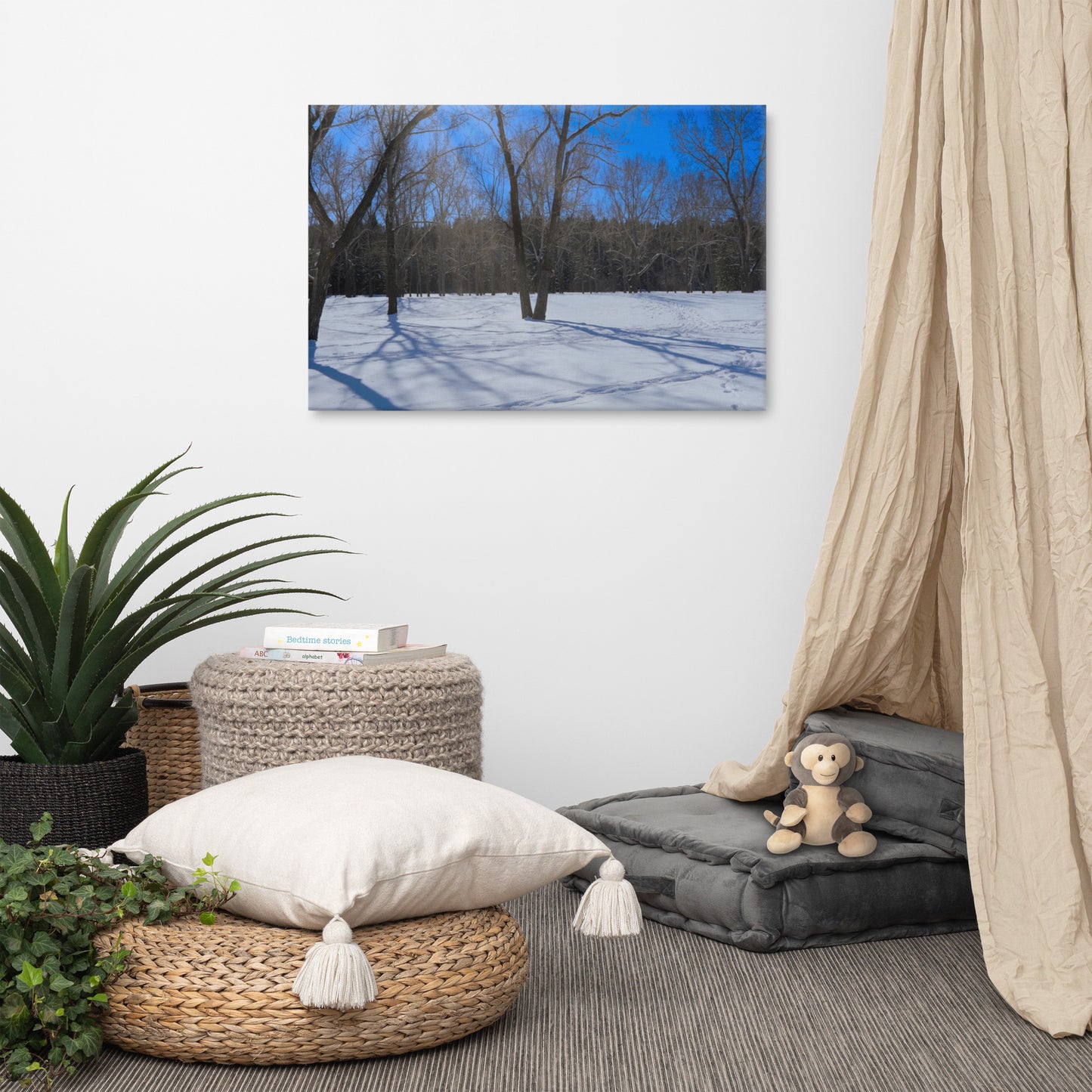 Canvas Prints - Bowness Park Field Winter