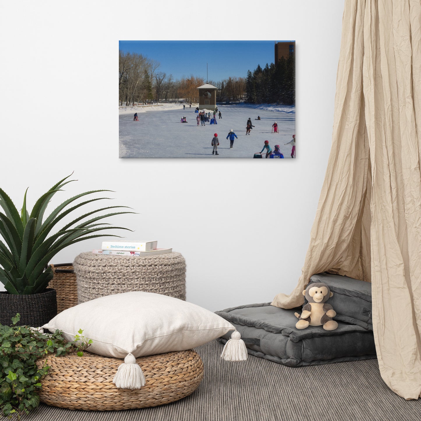 Canvas Print - Bowness Park Lagoon Winter