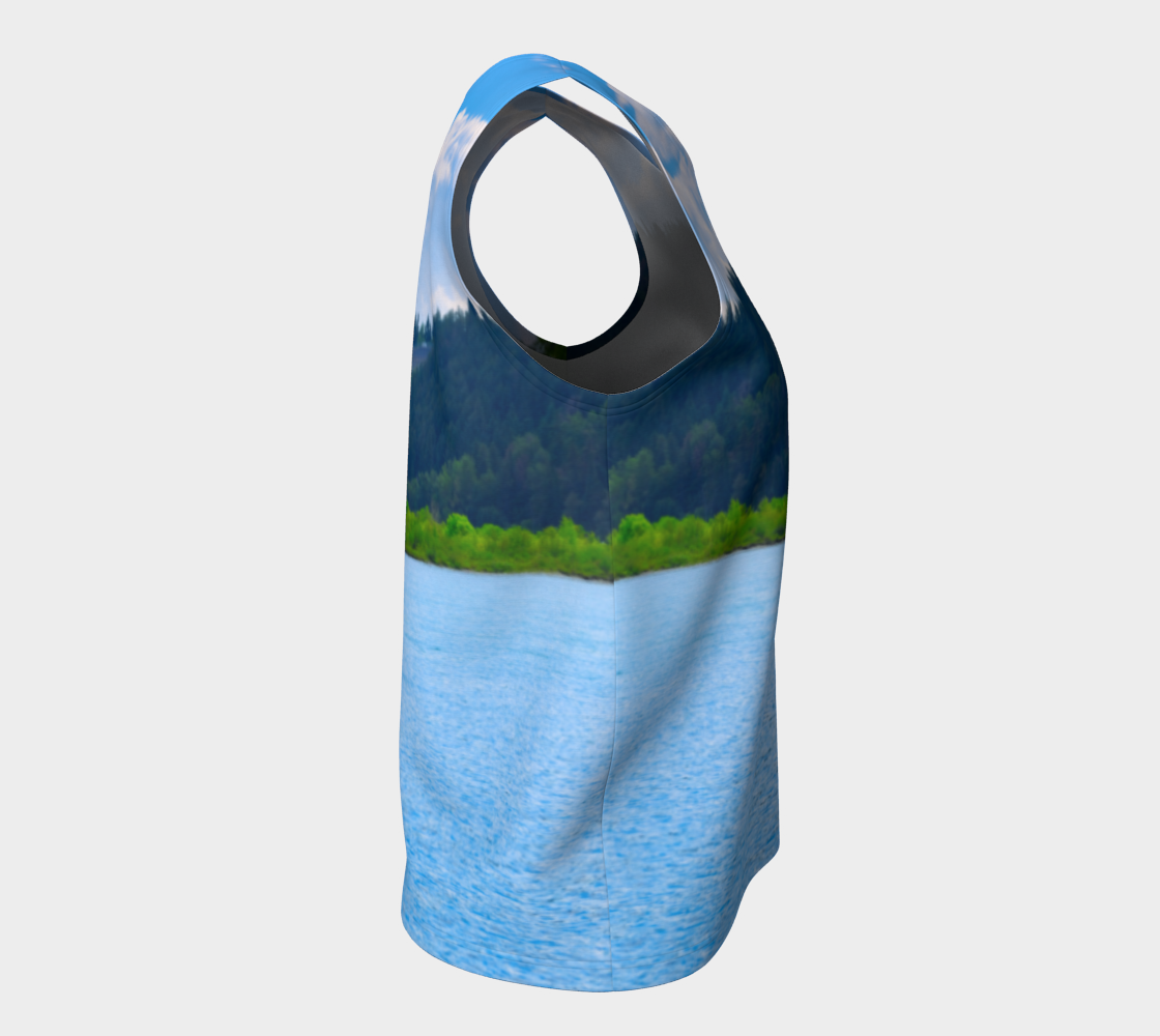Women's Loose All-Over Long Tank Top - Edworthy Park Bow River