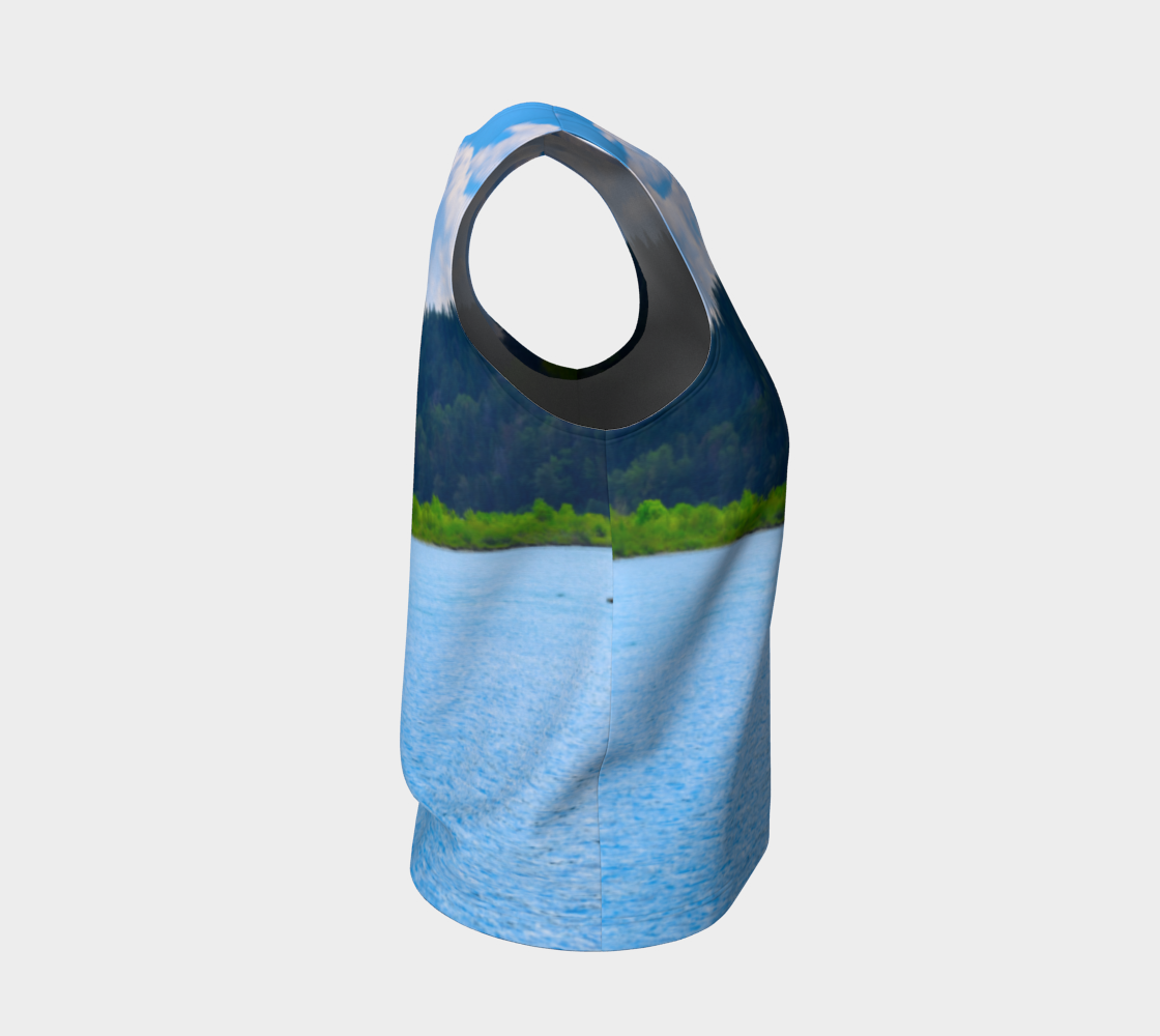 Women's Loose All-Over Long Tank Top - Edworthy Park Bow River