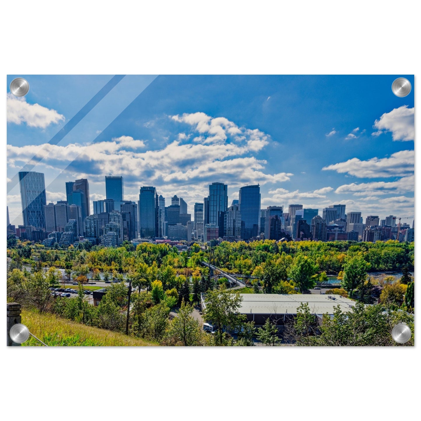 Acrylic Print - Downtown Calgary McHugh Bluff Fall