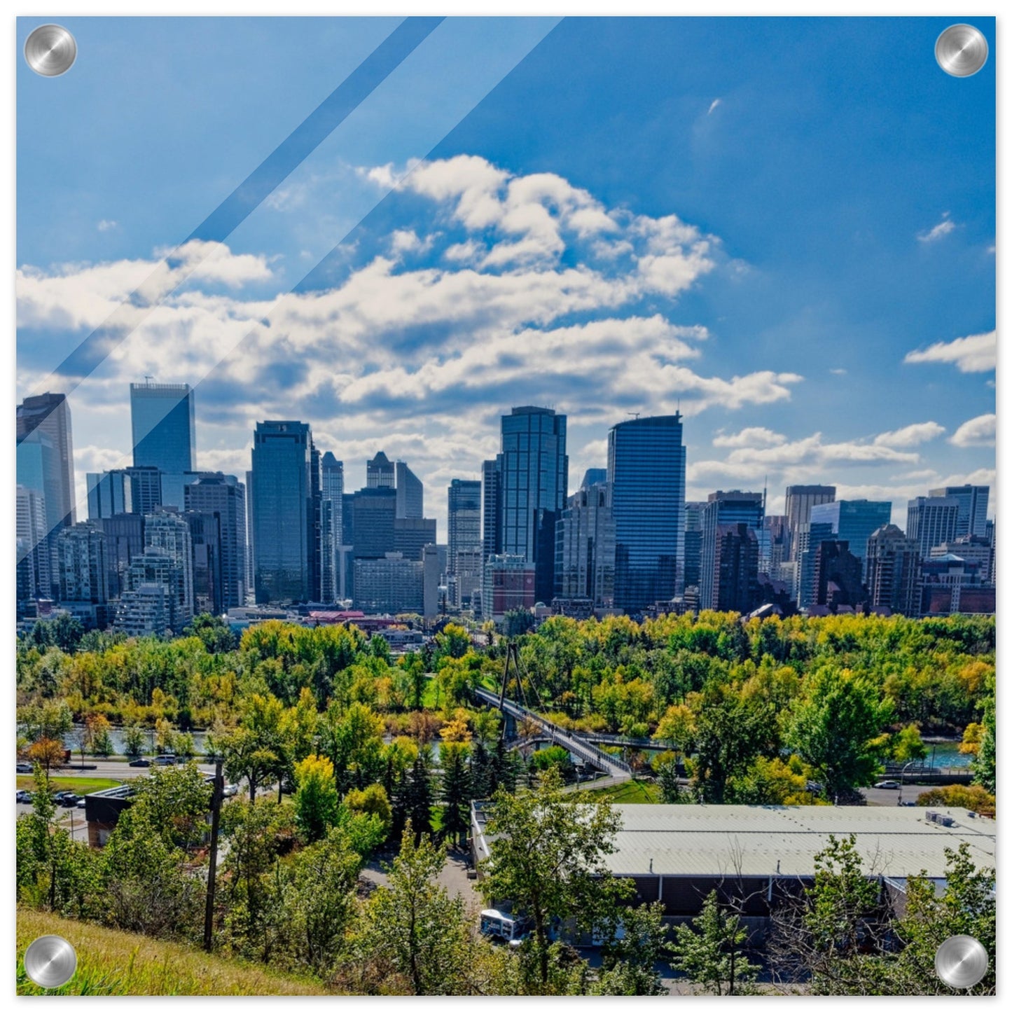 Acrylic Print - Downtown Calgary McHugh Bluff Fall