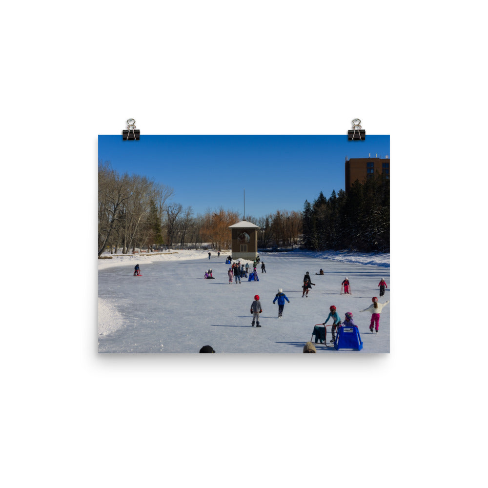 Matte Poster Print - Bowness Park Lagoon Winter