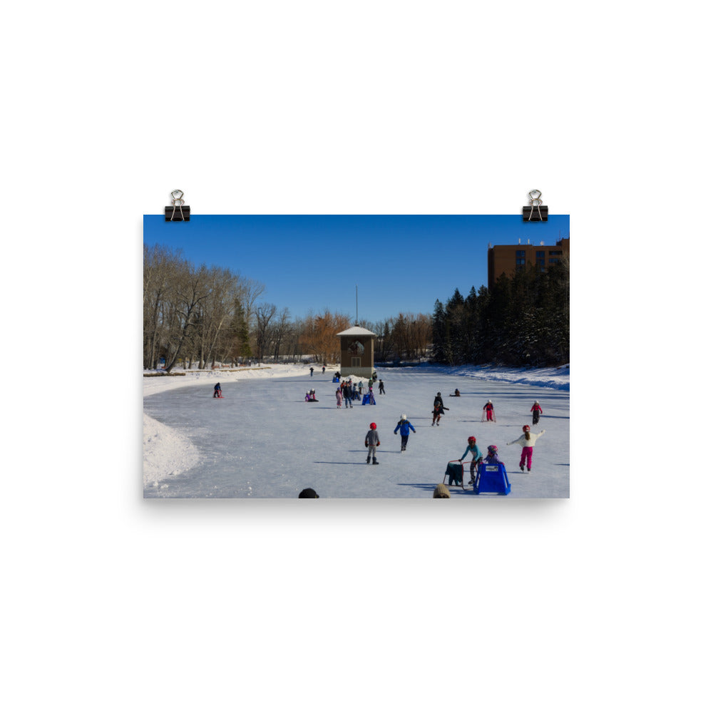 Matte Poster Print - Bowness Park Lagoon Winter