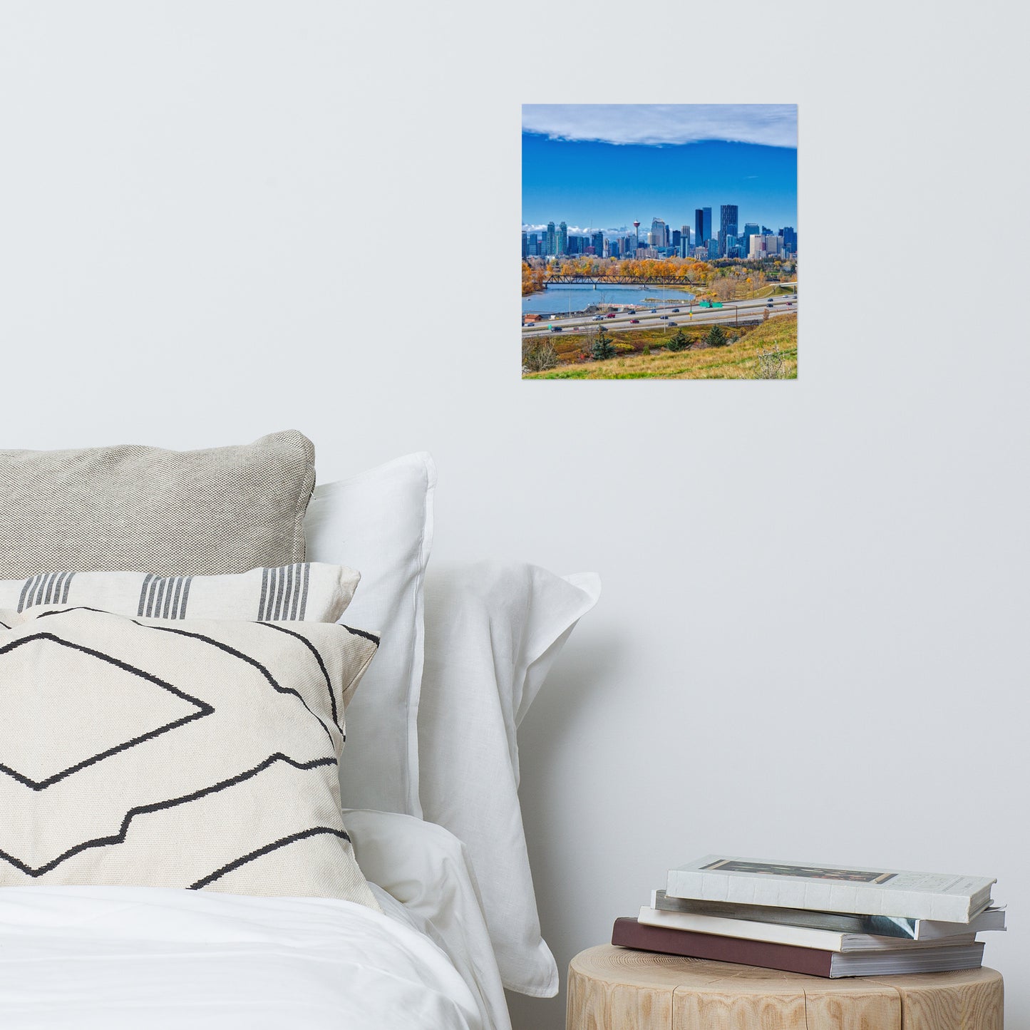 Matte Poster Print - Downtown Calgary Max Bell Centre Fall HDR