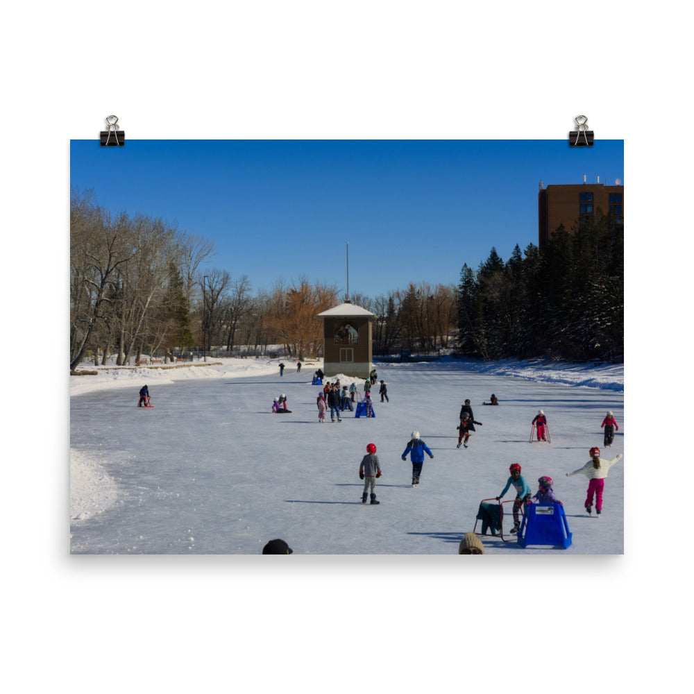 Matte Poster Print - Bowness Park Lagoon Winter