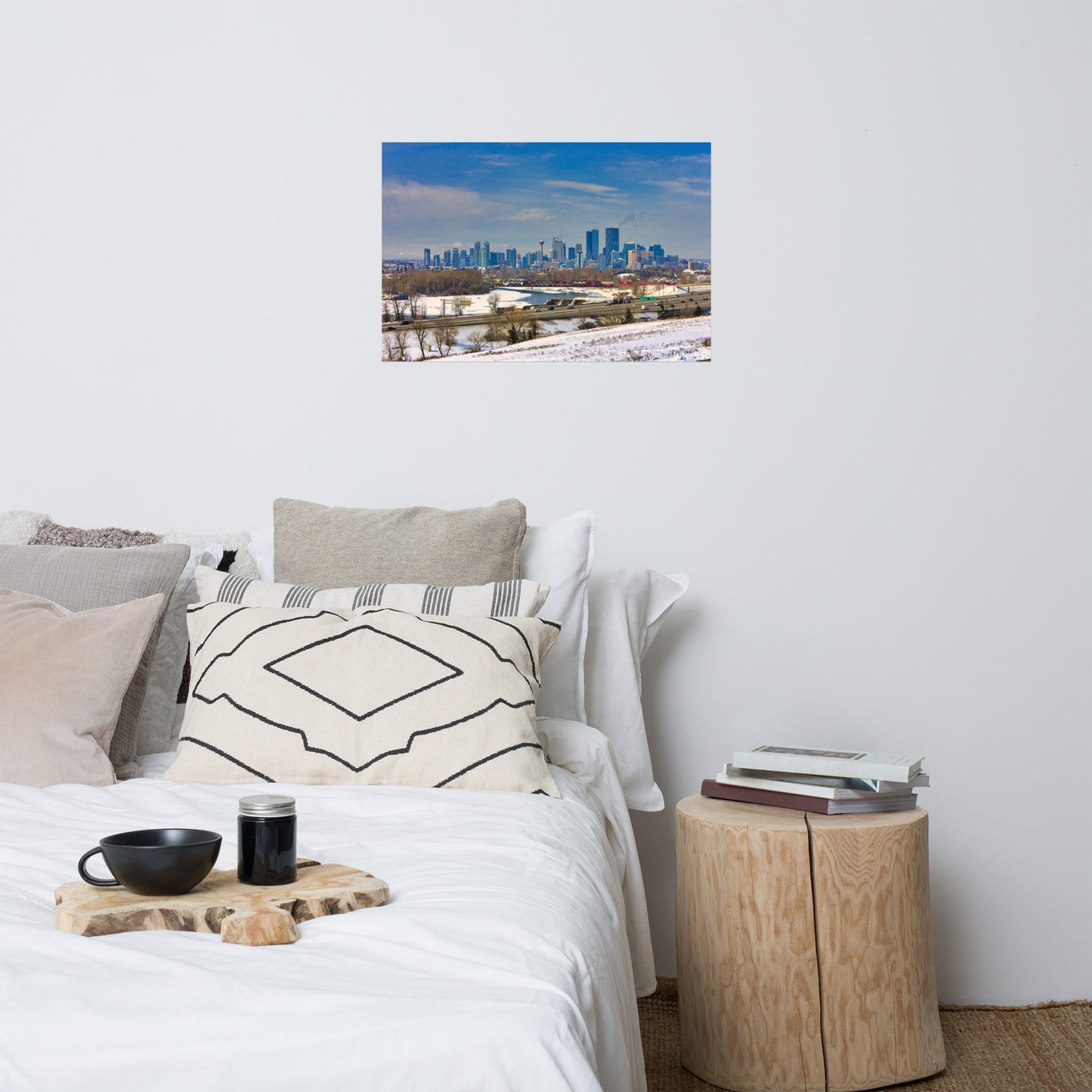 Matte Poster Print - Downtown Calgary Skyline Max Bell Centre Winter