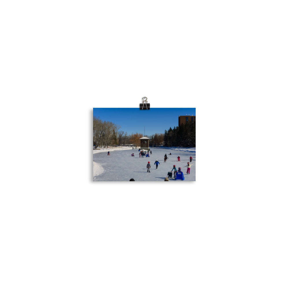 Matte Poster Print - Bowness Park Lagoon Winter