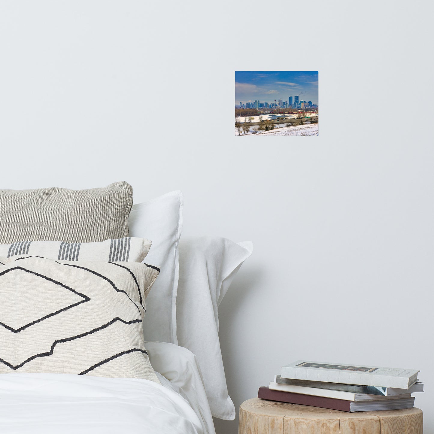 Matte Poster Print - Downtown Calgary Skyline Max Bell Centre Winter