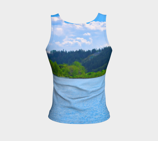 Women's All-Over Fitted Long Tank Top - Edworthy Park Bow River